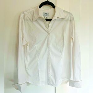 Ann Taylor white button down shirt. Size 14